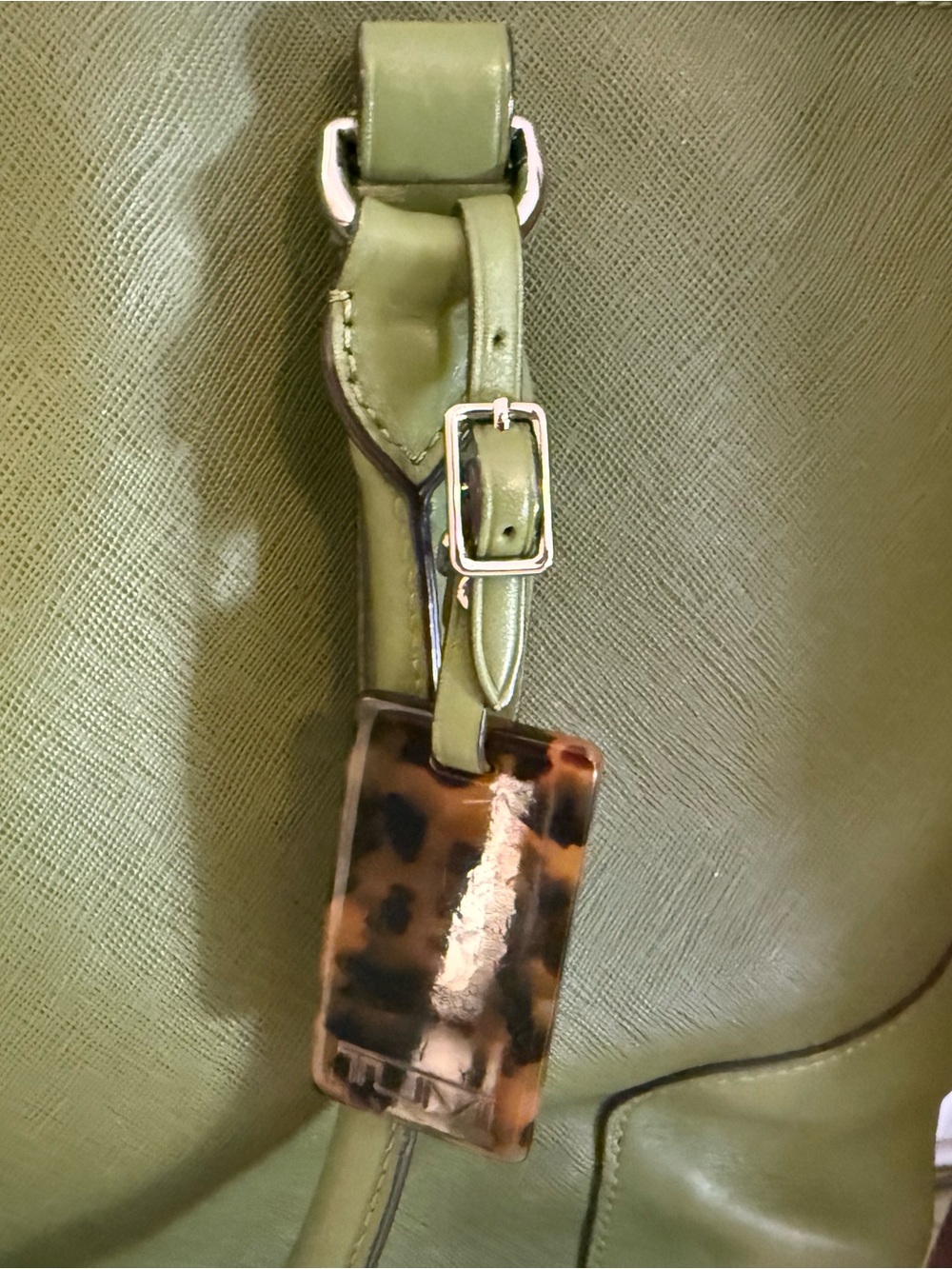 Tumi Green Tote with Tortoiseshell Tag, lots of pockets and laptop holder - Picture 4 of 13